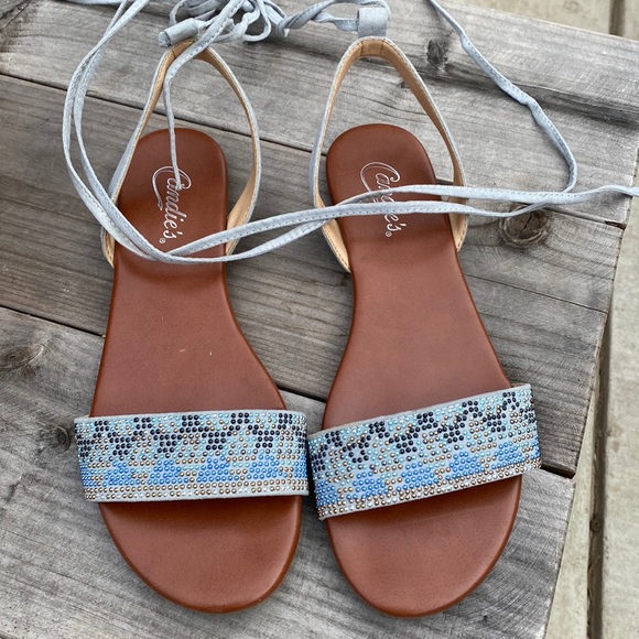 Candie’s Lace Up Sandals Size 8 - Picture 8 of 8